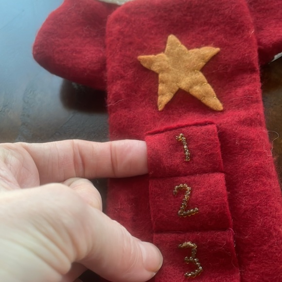 Candy Cane Holder Adventure Calendar Adorable Felt Snowman - Picture 6 of 13